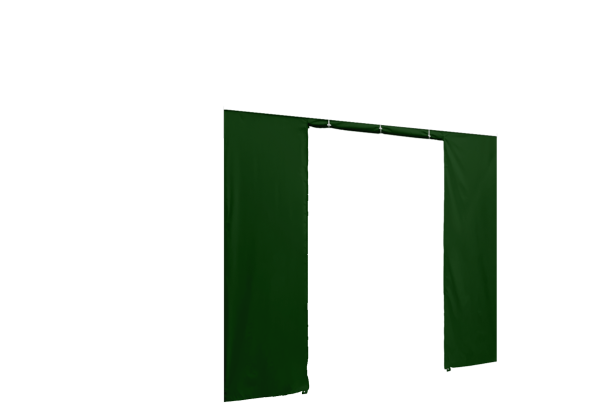 Duratent Seitenwand Forcetex B1 mit Tür, 4m, grün