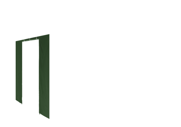 Duratent Seitenwand Forcetex B1 mit Tür, 4m, grün
