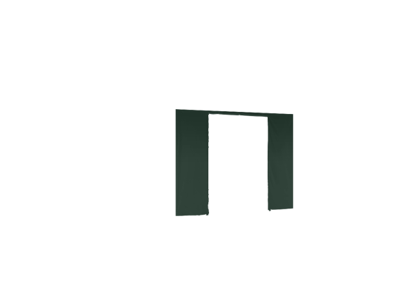 Duratent Seitenwand Forcetex B1 mit Tür, 4m, grün