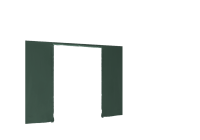 Duratent Seitenwand Forcetex B1 mit Tür, 4m, grün