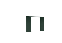 Duratent Seitenwand Forcetex B1 mit Tür, 4m, grün