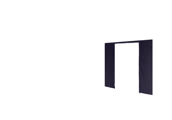 Duratent Seitenwand Forcetex B1 mit Tür, 4m, navy-blau