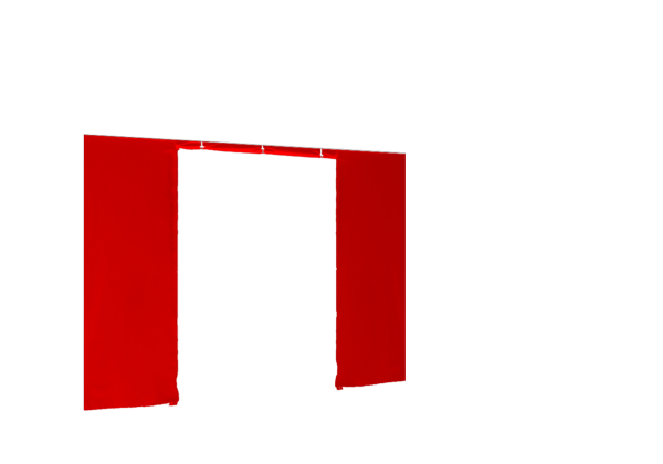 Duratent Seitenwand Forcetex B1 mit Tür, 4m, rot