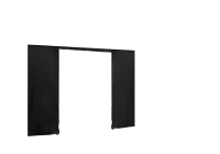 Duratent Seitenwand Forcetex B1 mit Tür, 4m, schwarz