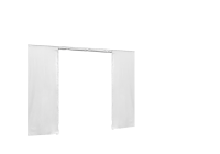 Duratent Seitenwand Forcetex B1 mit Tür, 4m, weiß