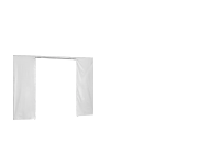 Duratent Seitenwand Forcetex B1 mit Tür, 4m, weiß