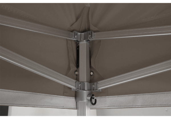 Duratent Faltzelt Hexa50, 3m x 4,5m, taupe B1