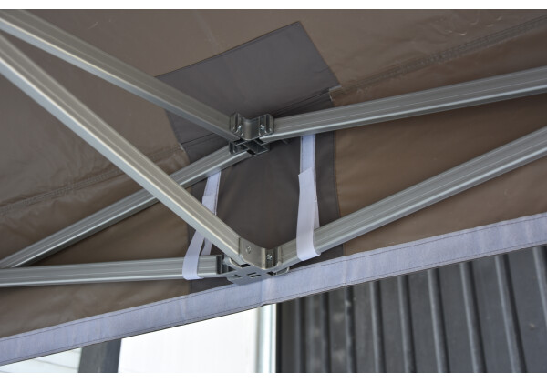 Duratent Faltzelt Hexa50, 3m x 4,5m, taupe B1