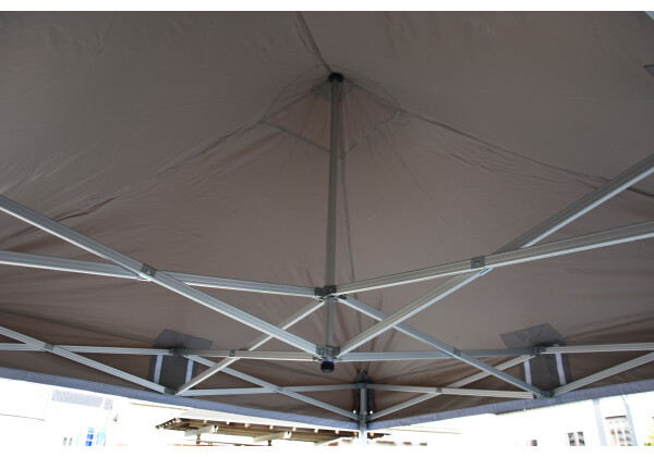 Duratent Faltzelt Hexa50, 3m x 4,5m, taupe B1