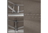 Duratent Faltzelt Hexa50, 3m x 4,5m, taupe B1