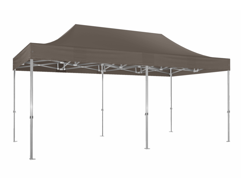Duratent Faltzelt Hexa50, 4m x 8m, taupe B1