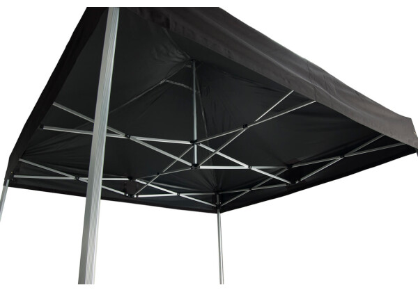 Pavillon Streetfood Set, Hexa40 3x3 m, faltbar, schwarz, ganzjährig wetterfest