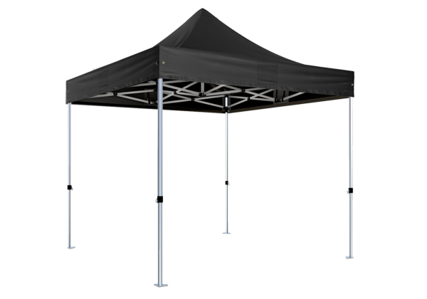 Pavillon Streetfood Set, Hexa40 3x3 m, faltbar, schwarz, ganzjährig wetterfest