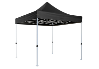 Pavillon Streetfood Set, Hexa40 3x3 m, faltbar, schwarz, ganzjährig wetterfest