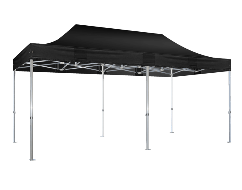 Set Gastronomie Faltzelt Hexa50, 3m x 6m, schwarz