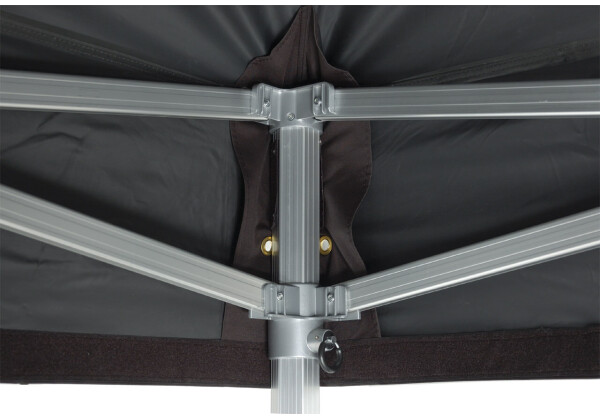 Set Gastronomie Faltzelt Hexa50, 3m x 6m, schwarz