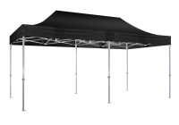 Set Gastronomie Faltzelt Hexa50, 3m x 6m, schwarz