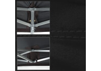 Set Gastronomie Faltzelt Hexa50, 3m x 6m, schwarz