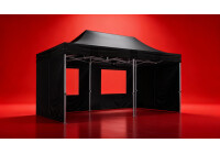 Pavillon Gastronomie Set, Hexa50 3x6 m, schwarz
