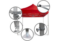 Set Feuerwehr & Katastrophenschutz Duratent Faltzelt Hexa50, 3m x 3m, rot