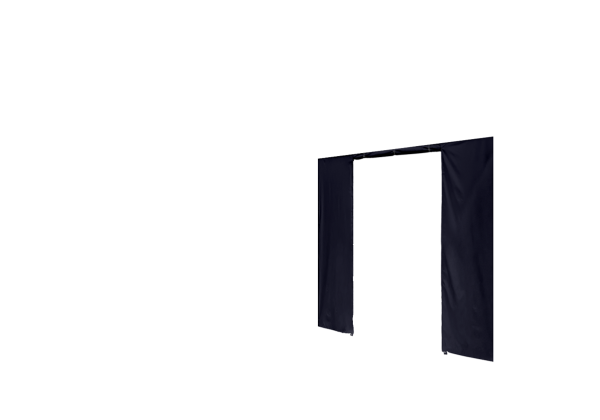 Duratent Seitenwand 300 mit Tür 1,5m navy blau