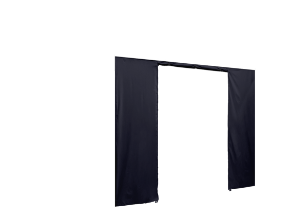 Duratent Seitenwand 300 mit Tür 1,5m navy blau