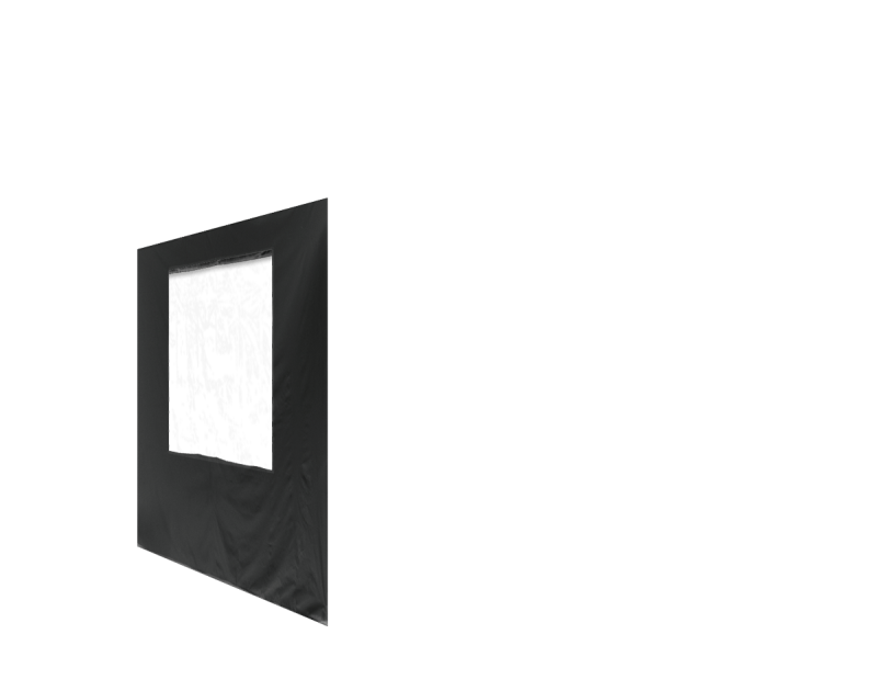 Duratent Seitenwand 300 mit Fenster 1,5m schwarz