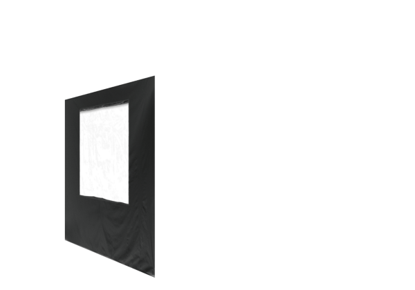 Duratent Seitenwand 300 mit Fenster 1,5m schwarz