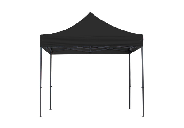 Faltpavillon Stahl Sechskant 3 x 3 m, schwarz