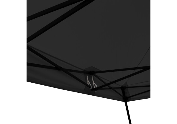 Faltpavillon Stahl Sechskant 3 x 3 m, schwarz