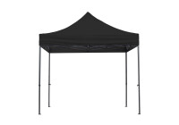 Faltpavillon Stahl Sechskant 3 x 3 m, schwarz