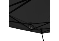 Faltpavillon Stahl Sechskant 3 x 3 m, schwarz