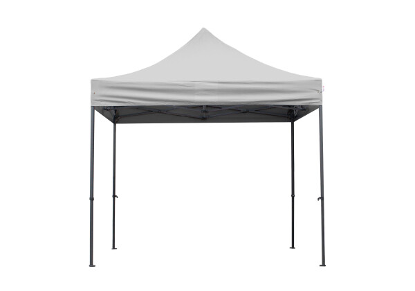 Faltpavillon Stahl Sechskant 3 x 3 m, grau