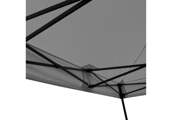 Faltpavillon Stahl Sechskant 3 x 3 m, grau