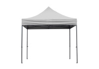 Faltpavillon Stahl Sechskant 3 x 3 m, grau