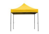 Faltpavillon Stahl Sechskant 3 x 3 m, gelb