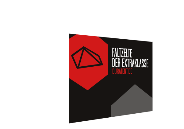 Duratent Seitenwand inkl. Vollbedruckung 4m einseitig