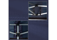 Duratent Faltpavillon Hexa40, 1,5m x 1,5m, navy-blau