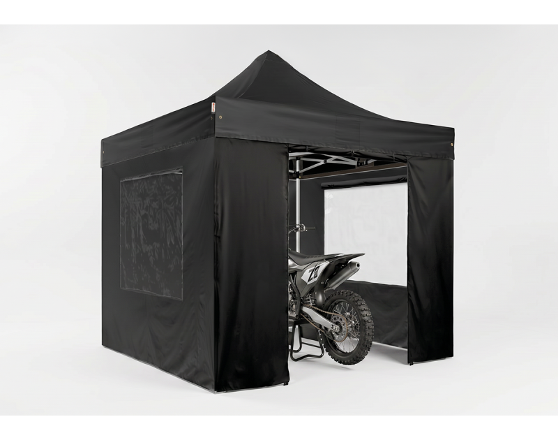 Motocross Rennzelt Set: Hexa40 Faltpavillon 3m x 3m inkl. Logodruck