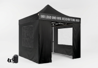 Motocross Rennzelt Set: Hexa40 Faltpavillon 3m x 3m inkl. Logodruck
