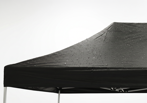 Profi-Gastrozelt: Duratent Hexa50 3m x 6m Faltpavillon schwarz