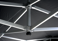 Profi-Gastrozelt: Duratent Hexa50 3m x 6m Faltpavillon schwarz