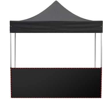 Halbwand für einen Duratent-Faltpavillon